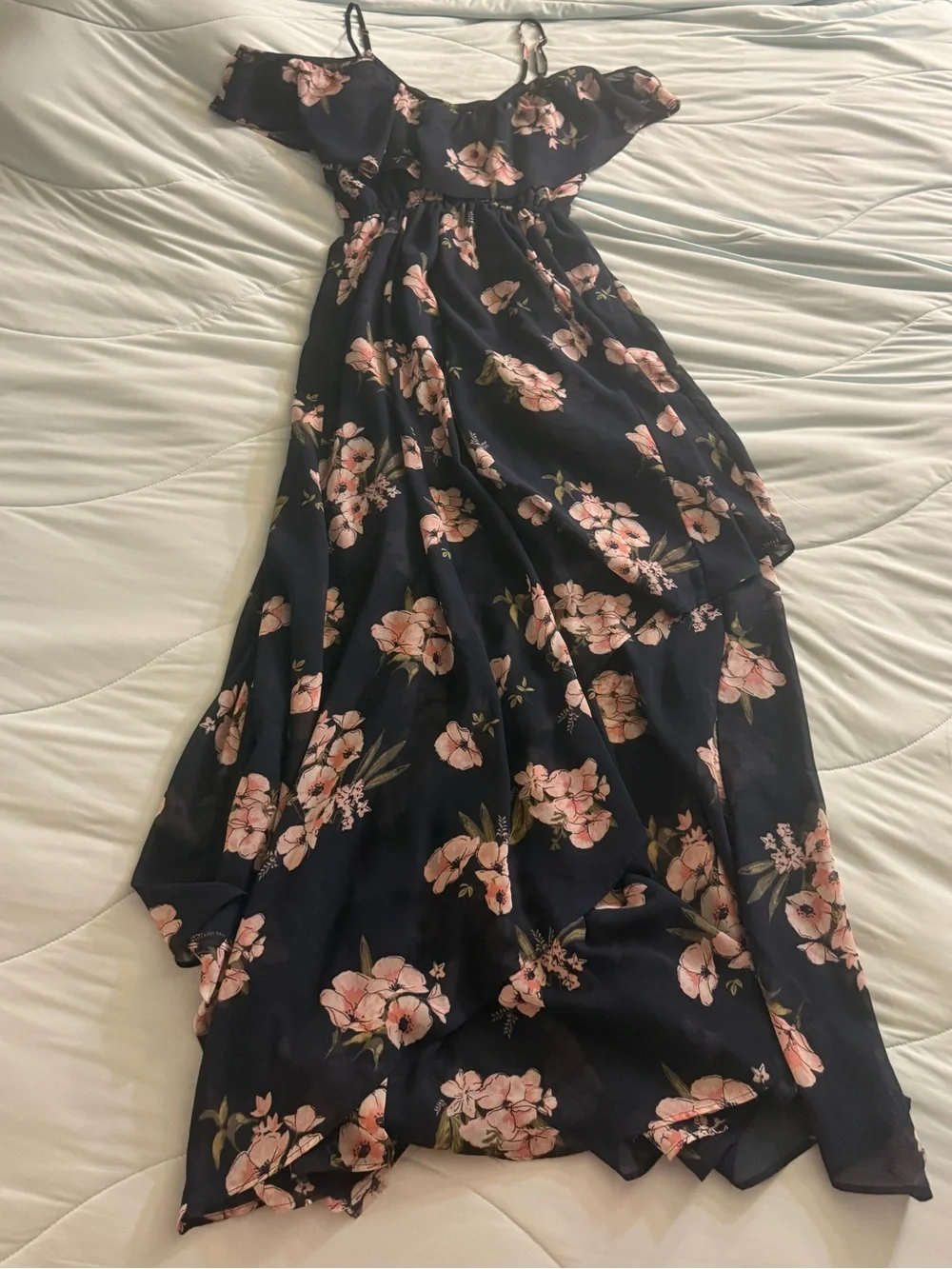 Abercrombie & Fitch Navy Dress with Pink Floral Accents